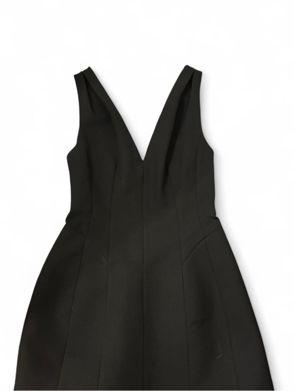 Zara Black V-Neck Sleeveless A-Line Mini Dress